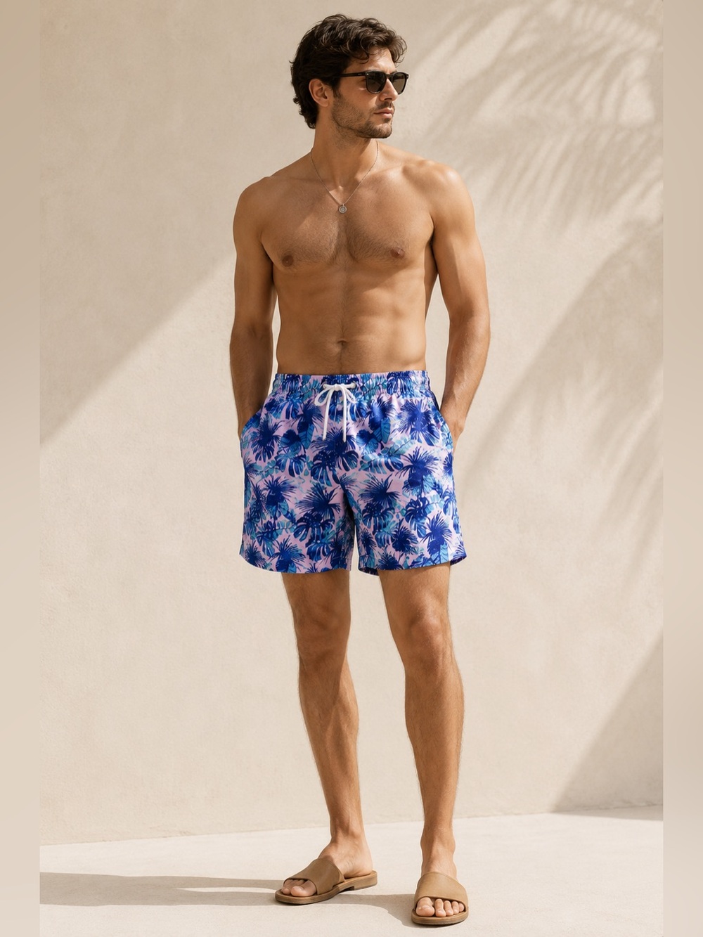 Sunset X Vine Tropical Monstera Swim Trunks Resortcore Surf Core Size XL